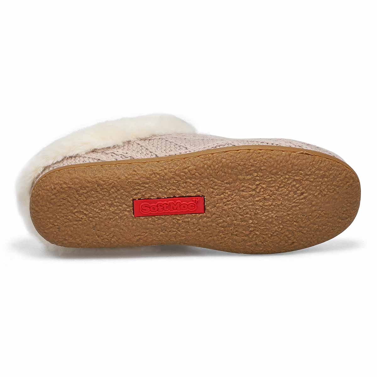 Women's Clipper Knit Faux Fur Slipper - Oatmeal