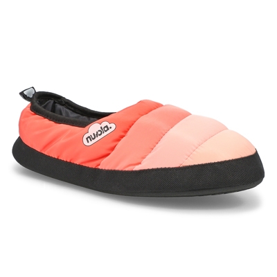Lds Classic Clrs Full Back Slipper-Coral