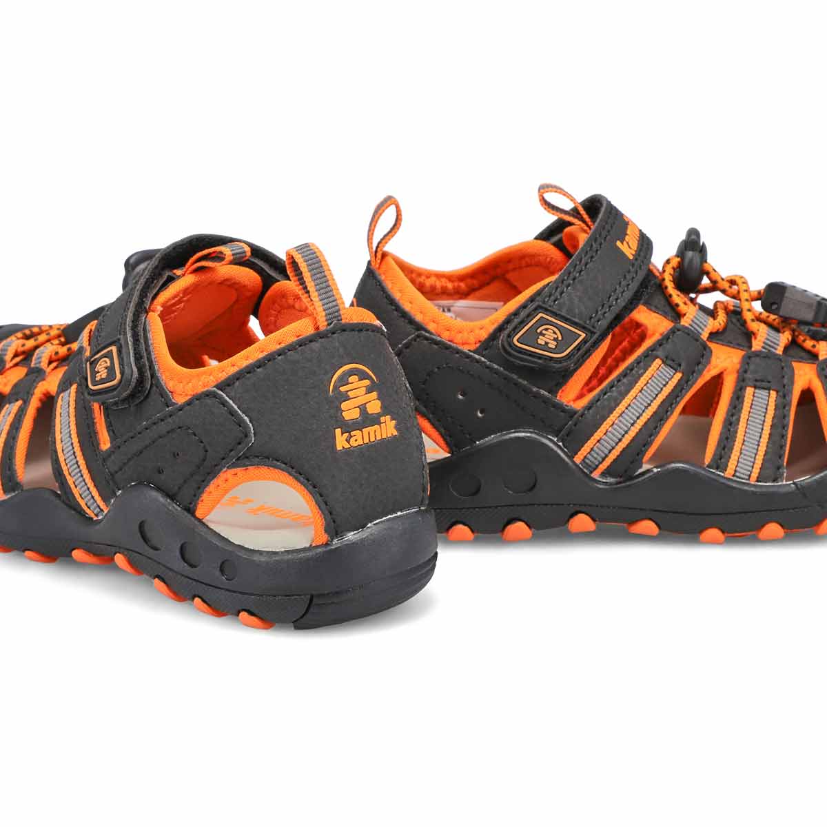 Infants' Crab Closed Toe Sandal - Black/Orange