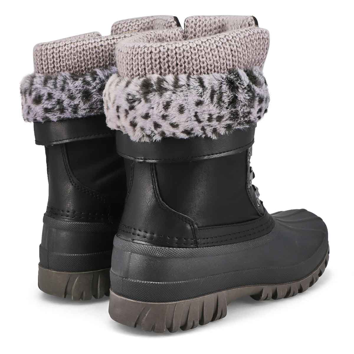 Women's Creek Waterproof Winter Boot - Black/Cheetah