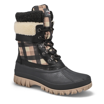 Lds Creek Waterproof Winter Boot - Black/Maple Plaid