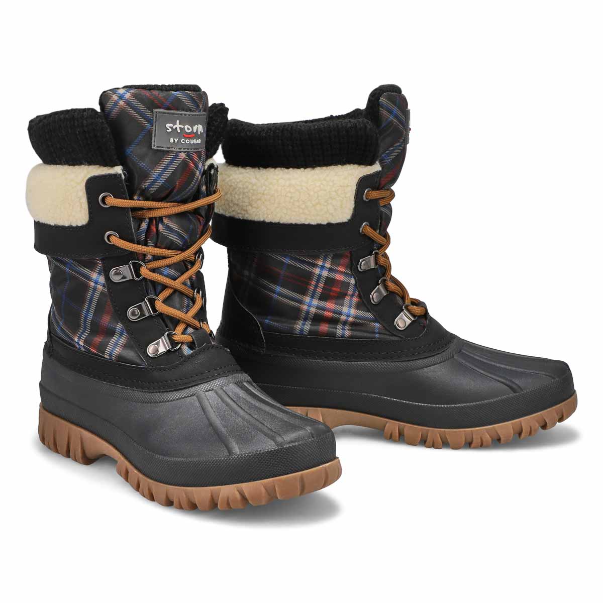 Women's Creek Waterproof Winter Boot - Black Plaid