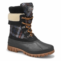 Women's Creek Waterproof Winter Boot - Black Plaid