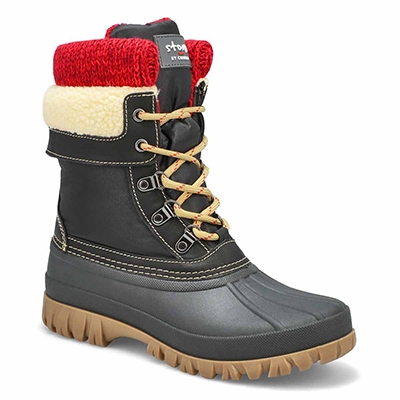 Lds Creek Lace Up Wtpf Winter Boot-Black