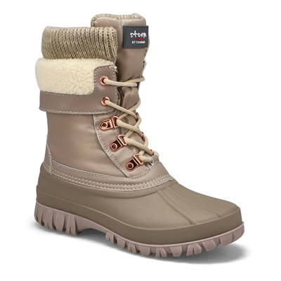 Lds Creek Lace Up Waterproof Winter Boot - Mushroom