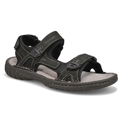 Mns Cullen Hook And Loop Sandal - Black