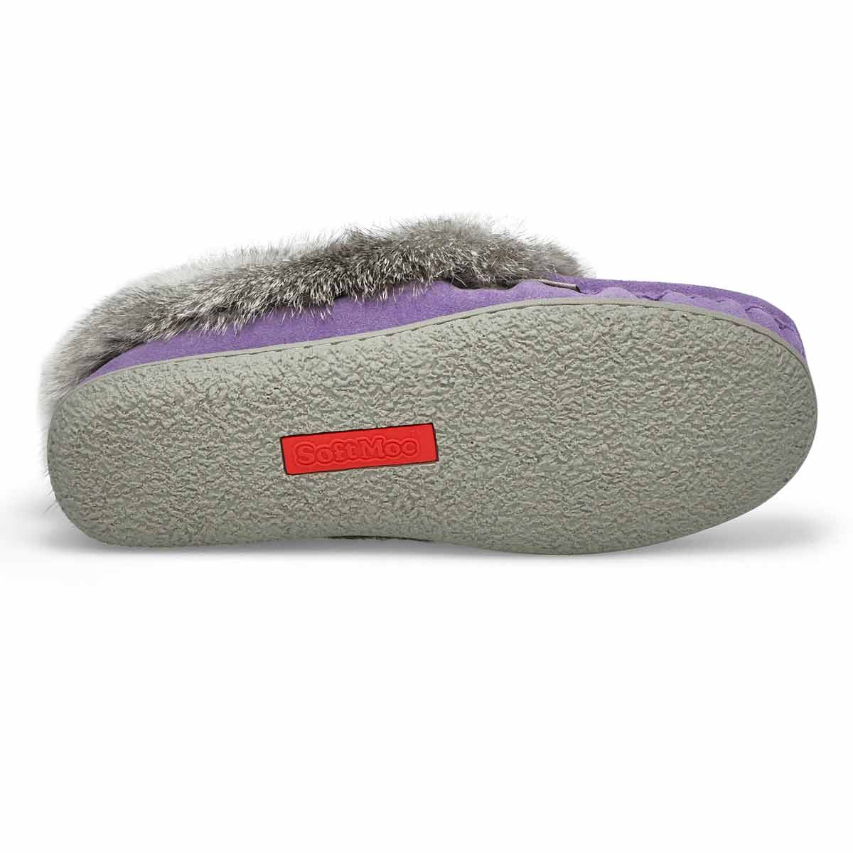 Women's Cute 5 Rabbit Fur SoftMocs - Lavender