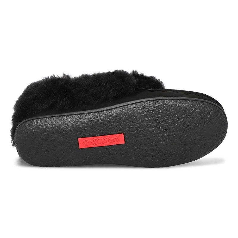 SoftMocs végane avec similifourrure CUTE5 V3, noir/noir, femmes