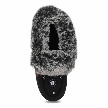 Mocassin végane CUTE 5 V3, noir/gris, femmes