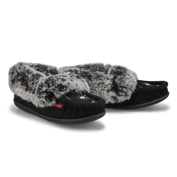 Mocassin végane CUTE 5 V3, noir/gris, femmes