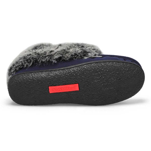 SoftMocs végane avec similifourrure CUTE 5 V3, marine, femmes