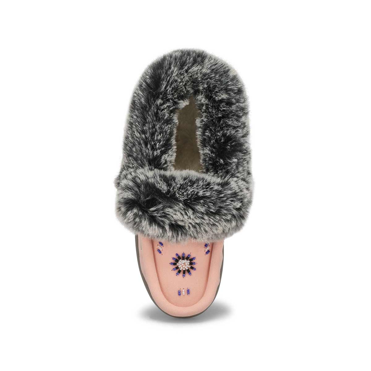 Women's Cute 5 V3 Faux Fur Vegan Moc - Pink