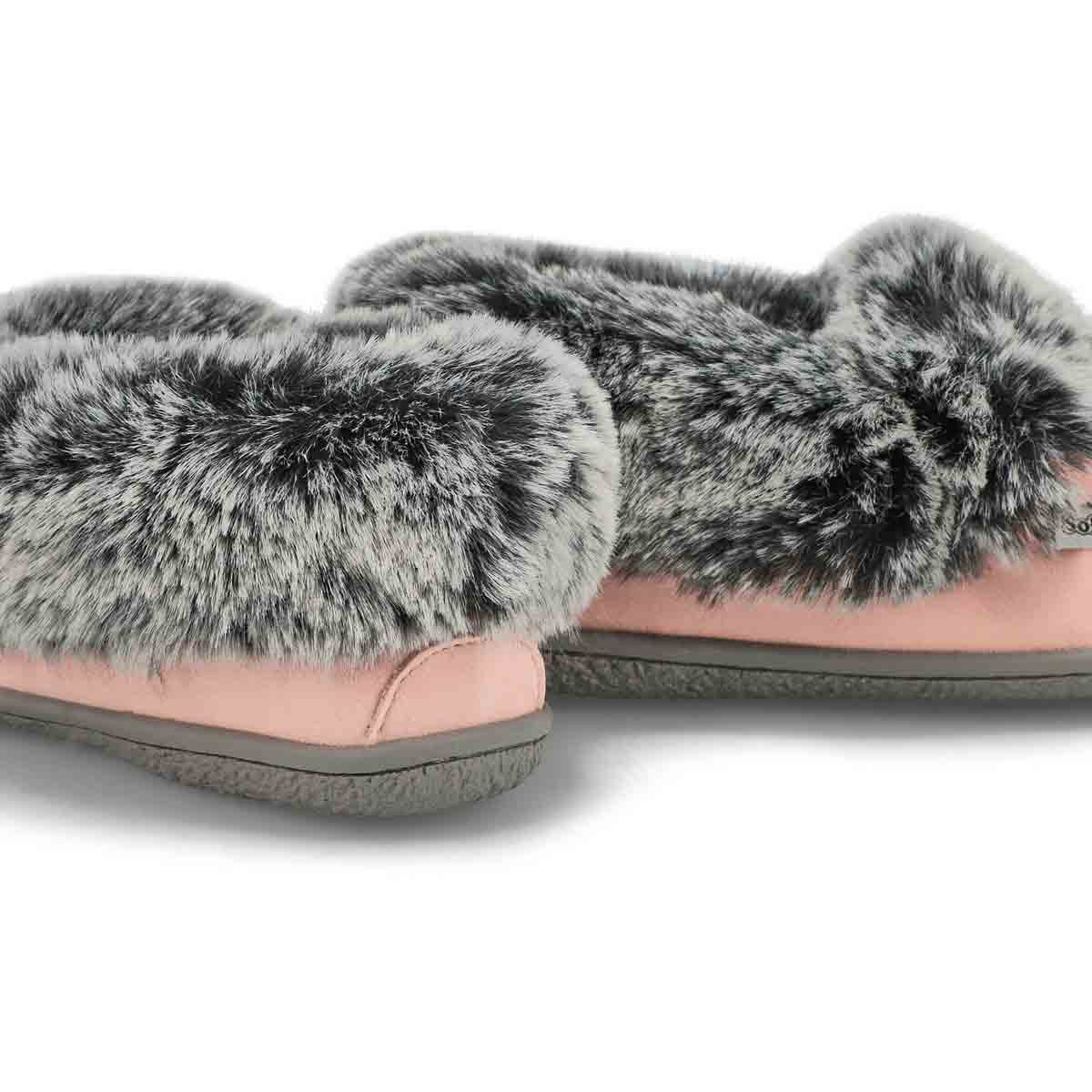 SoftMocs végane avec fausse fourrure CUTE 5 V3, rose, femmes