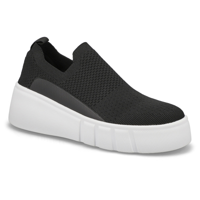 Lds Daley Platform Fashion Sneaker - Black/White