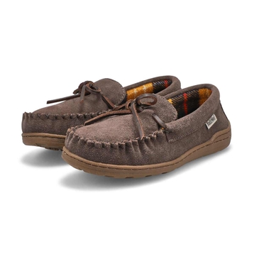 Kids' Danny Jr Suede Moccasin - Dark Brown