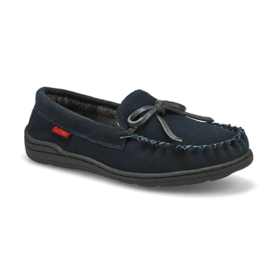 Kids Danny Jr Suede SoftMocs- Navy