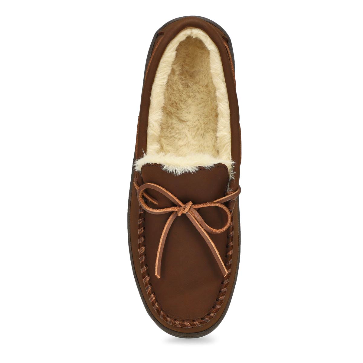 SoftMocs doublé Danny Lined, cuir brun Crazyh, hom