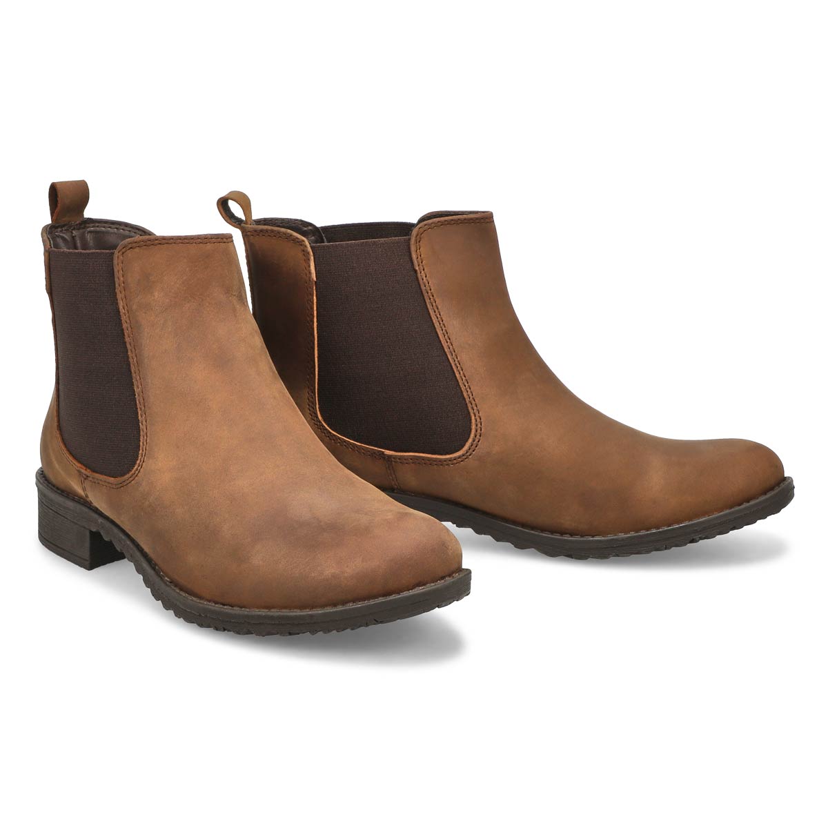 ladies brown chelsea ankle boots