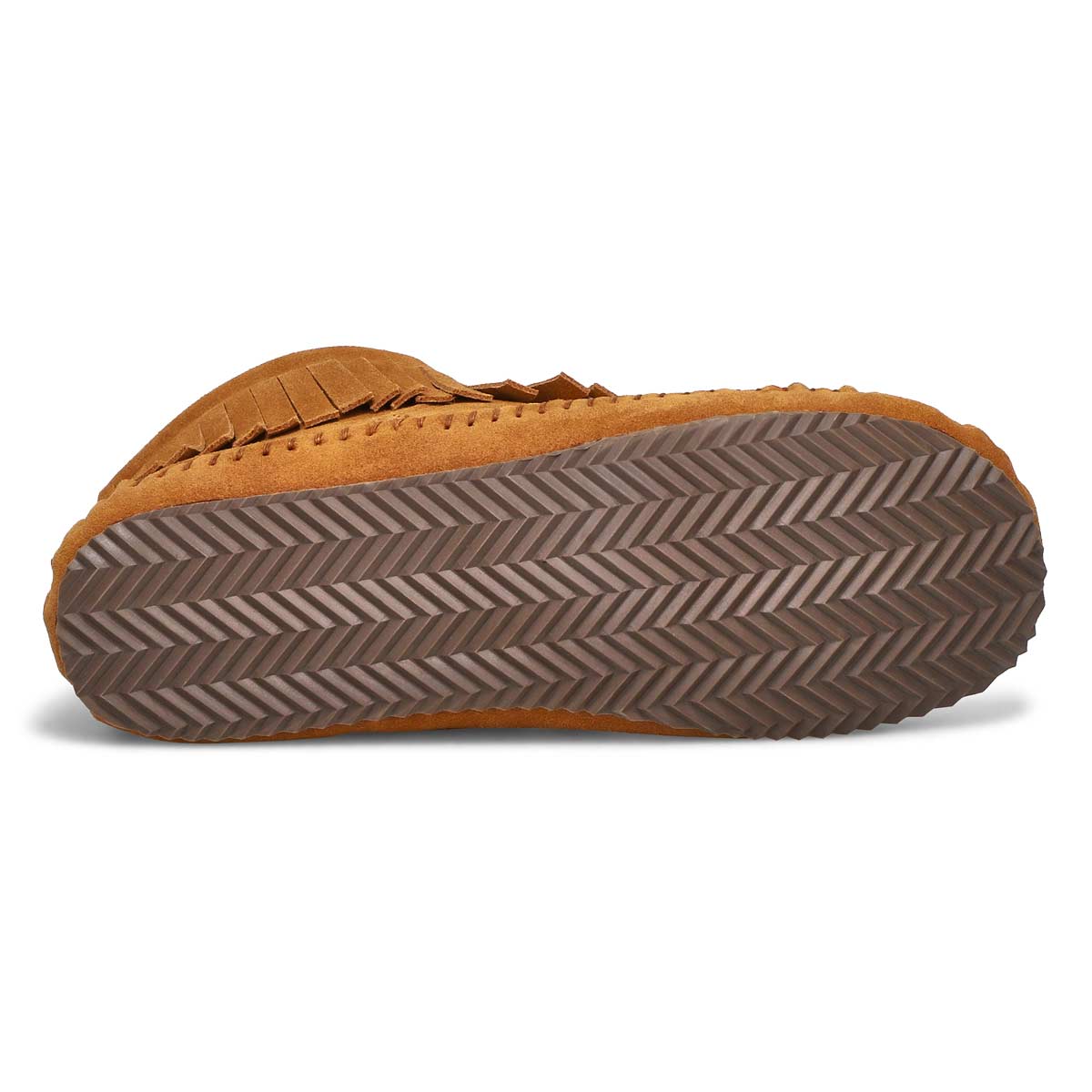 Women's Debra II Lo Suede Back Zip Fringe SoftMocs - Chesnut