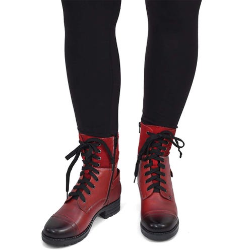 SoftMoc Women's DEEDEE 2 red combat boots