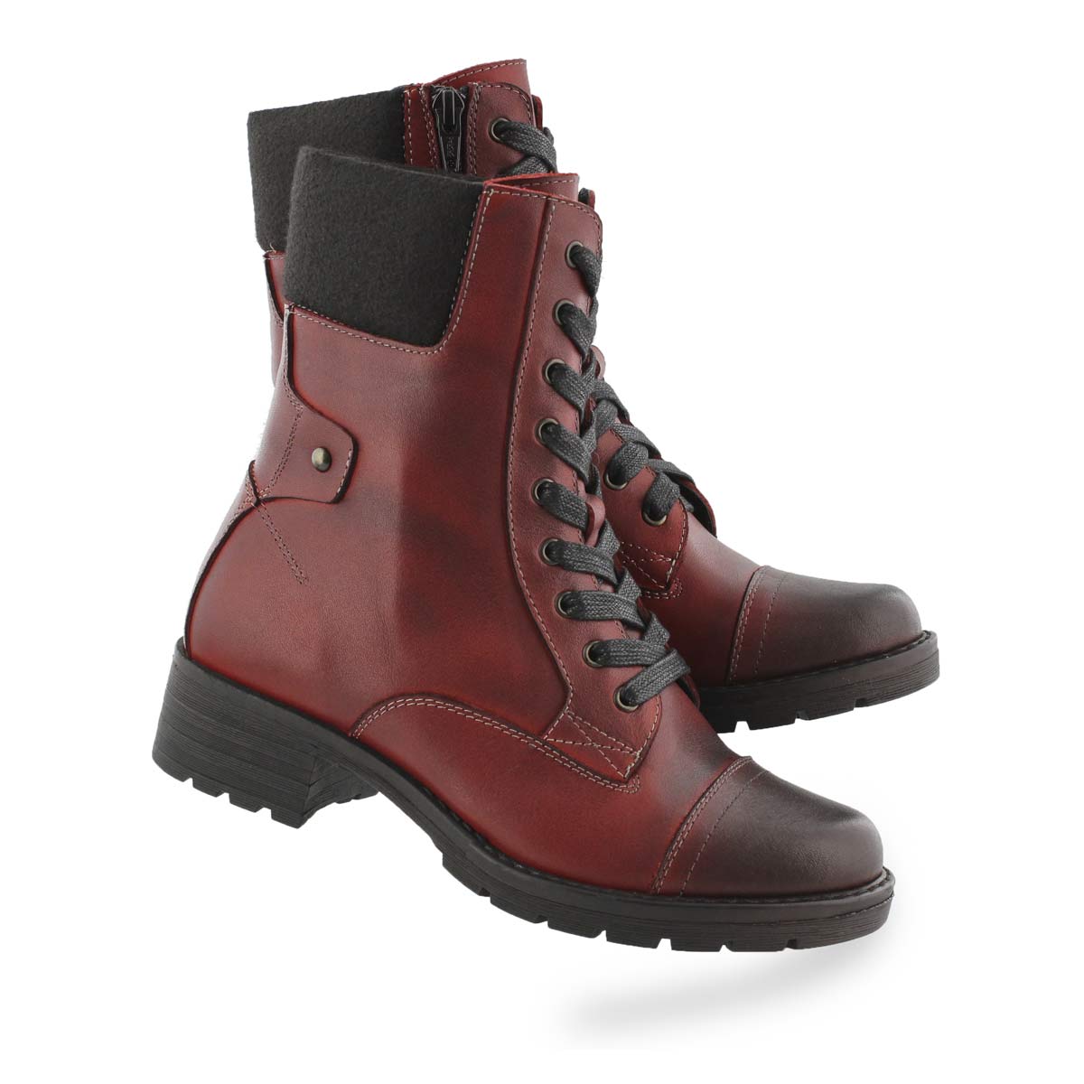 cheap red combat boots