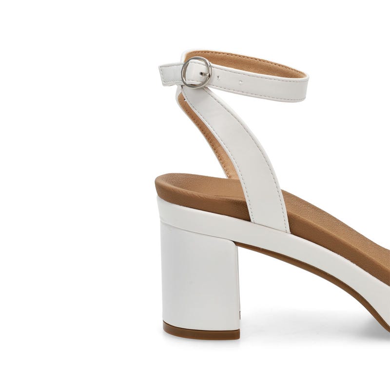 Women's Delani Ankle Strap Dress Sandal - White