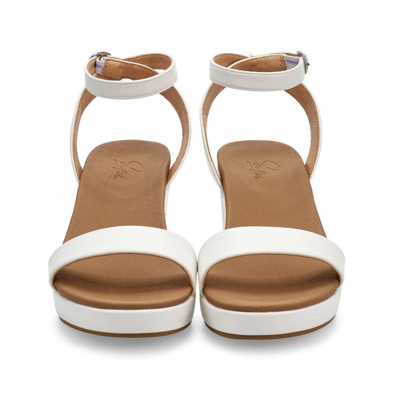 Women's Delani Ankle Strap Dress Sandal - White