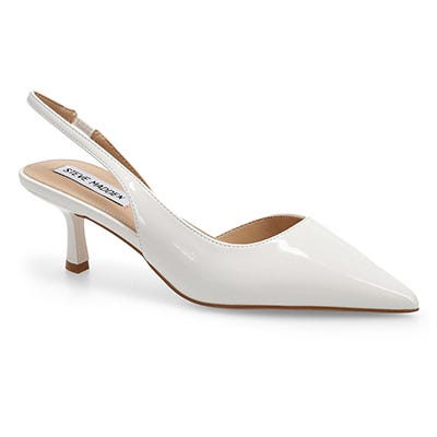 Lds Devour Dress Heel - White Patent