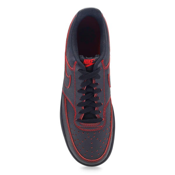 Men's Court Vision Lo Lace Up Sneaker - Black/Red