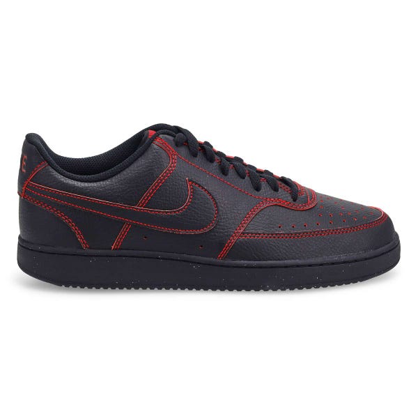 Men's Court Vision Lo Lace Up Sneaker - Black/Red
