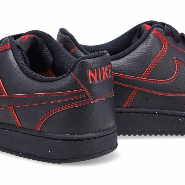 Men's Court Vision Lo Lace Up Sneaker - Black/Red