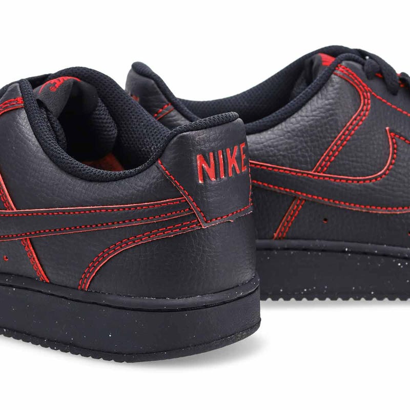 Men's Court Vision Lo Lace Up Sneaker - Black/Red