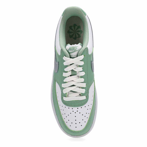Women's Court Vision Lace Up Sneaker - Steam/Metallic Silver/White
