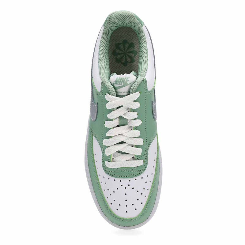 Women's Court Vision Lace Up Sneaker - Steam/Metallic Silver/White