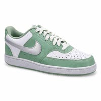 Women's Court Vision Lace Up Sneaker - Steam/Metallic Silver/White