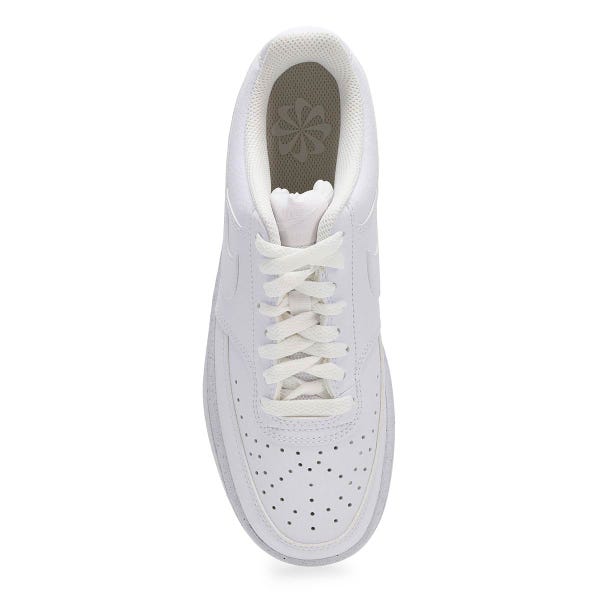Women's Court Vision Lace Up Sneaker - White/White