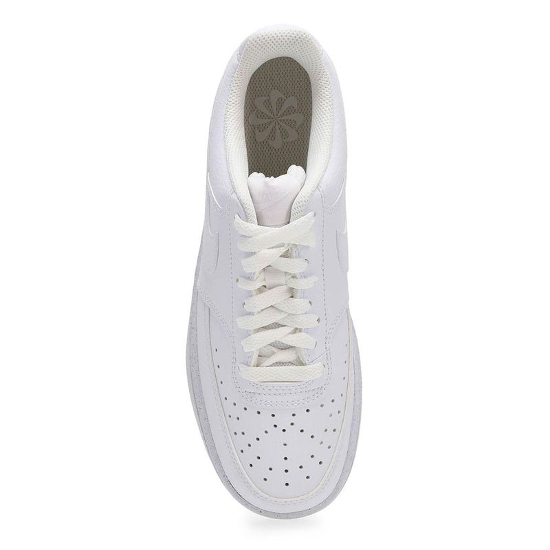 Women's Court Vision Lace Up Sneaker - White/White