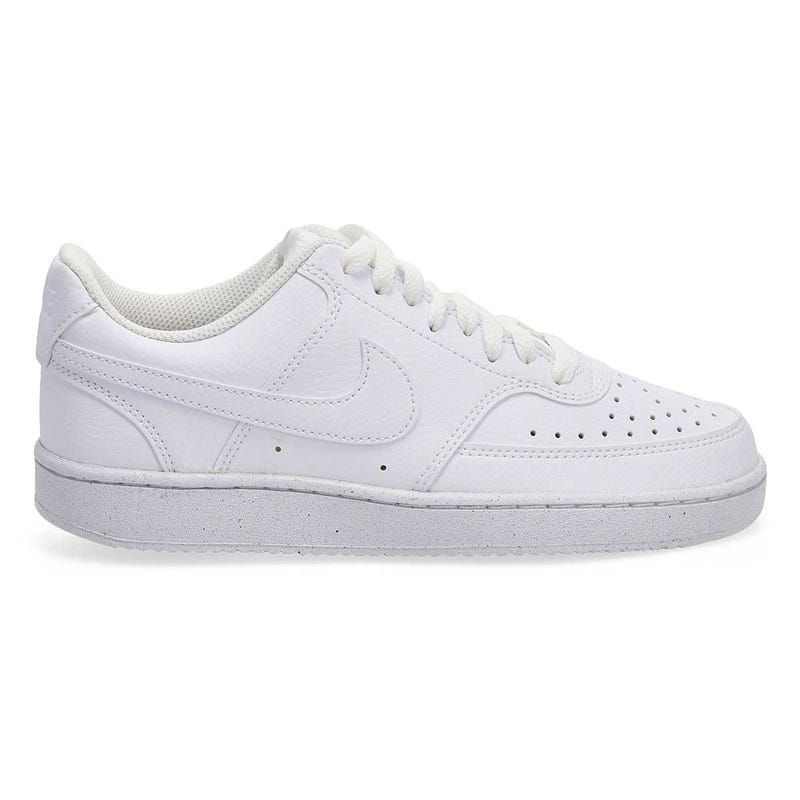 Women's Court Vision Lace Up Sneaker - White/White
