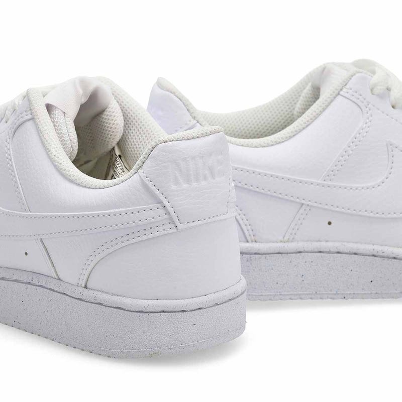 Women's Court Vision Lace Up Sneaker - White/White