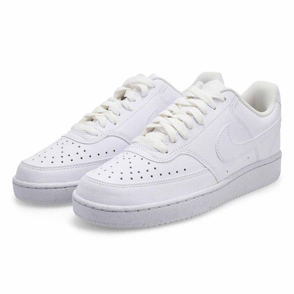 Women's Court Vision Lace Up Sneaker - White/White