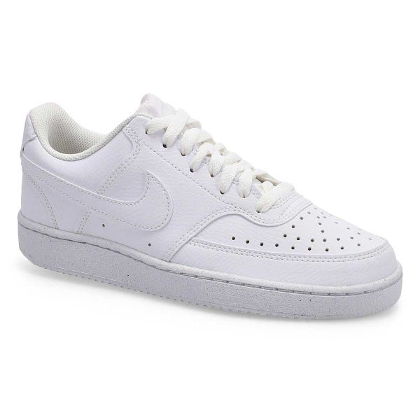 Women's Court Vision Lace Up Sneaker - White/White