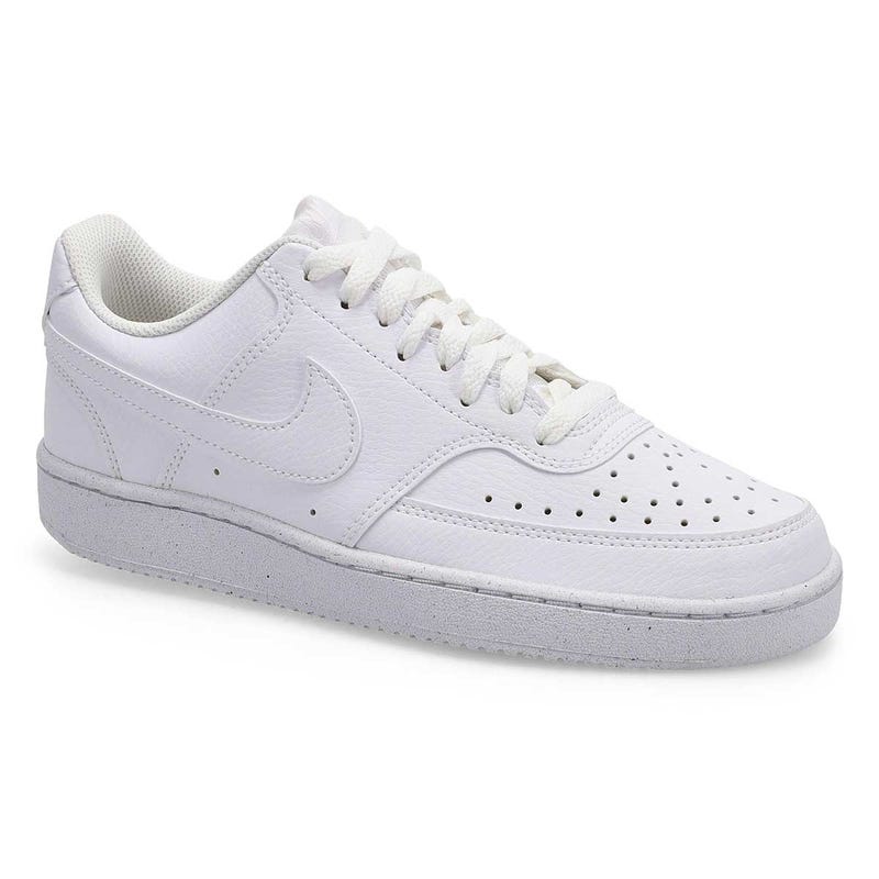 Women's Court Vision Lace Up Sneaker - White/White