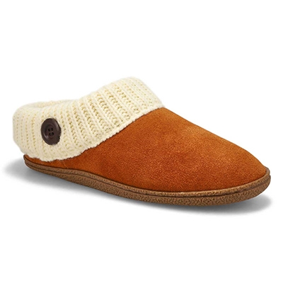 Lds Dini Memory Foam Slipper -  Chestnut