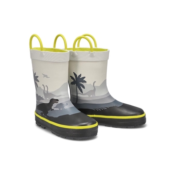 Botte de pluie imp. DINO, gris, tout-petits