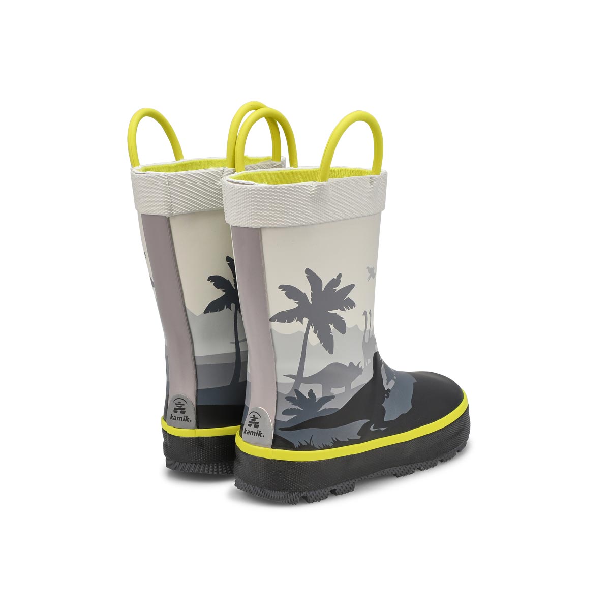Infants' Dino Waterproof Rain Boot - Grey