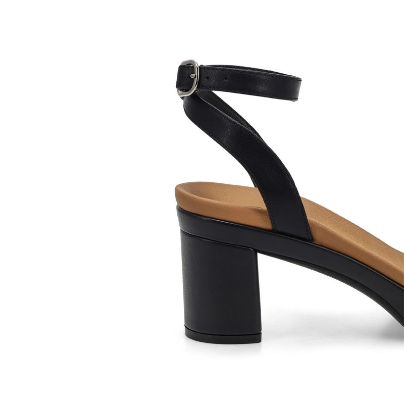 Sandale habillée en cuir DIXIE, noir, femmes