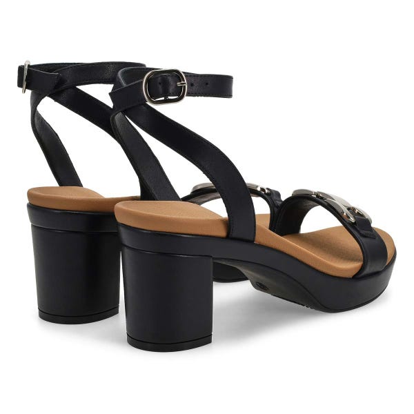 Sandale habillée en cuir DIXIE, noir, femmes