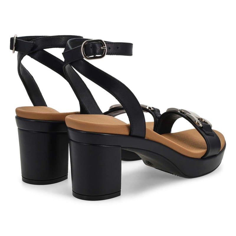 Sandale habillée en cuir DIXIE, noir, femmes