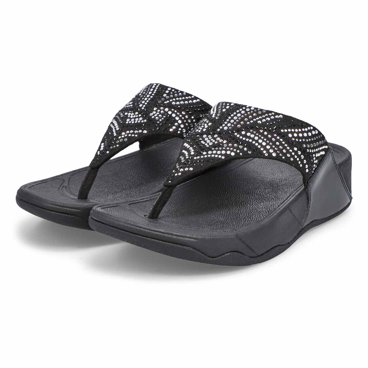 FitFlop Women's Lulu Crystal Feather Thong Sa | SoftMoc.com
