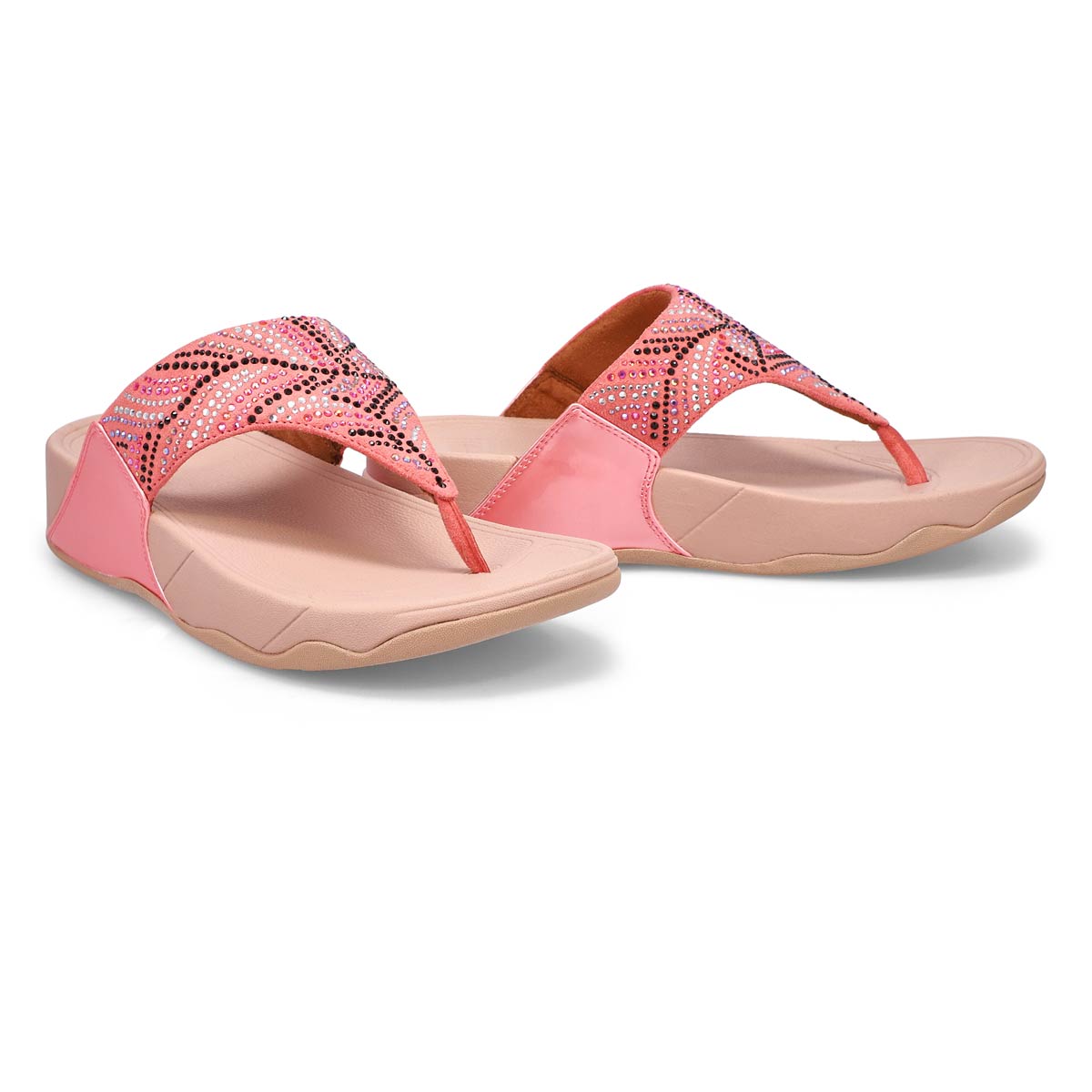 FitFlop Women's Lulu Crystal Feather Thong Sa | SoftMoc.com